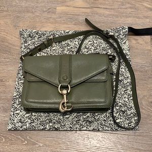 Rebecca minkoff fern green Hudson moto mini crossbody